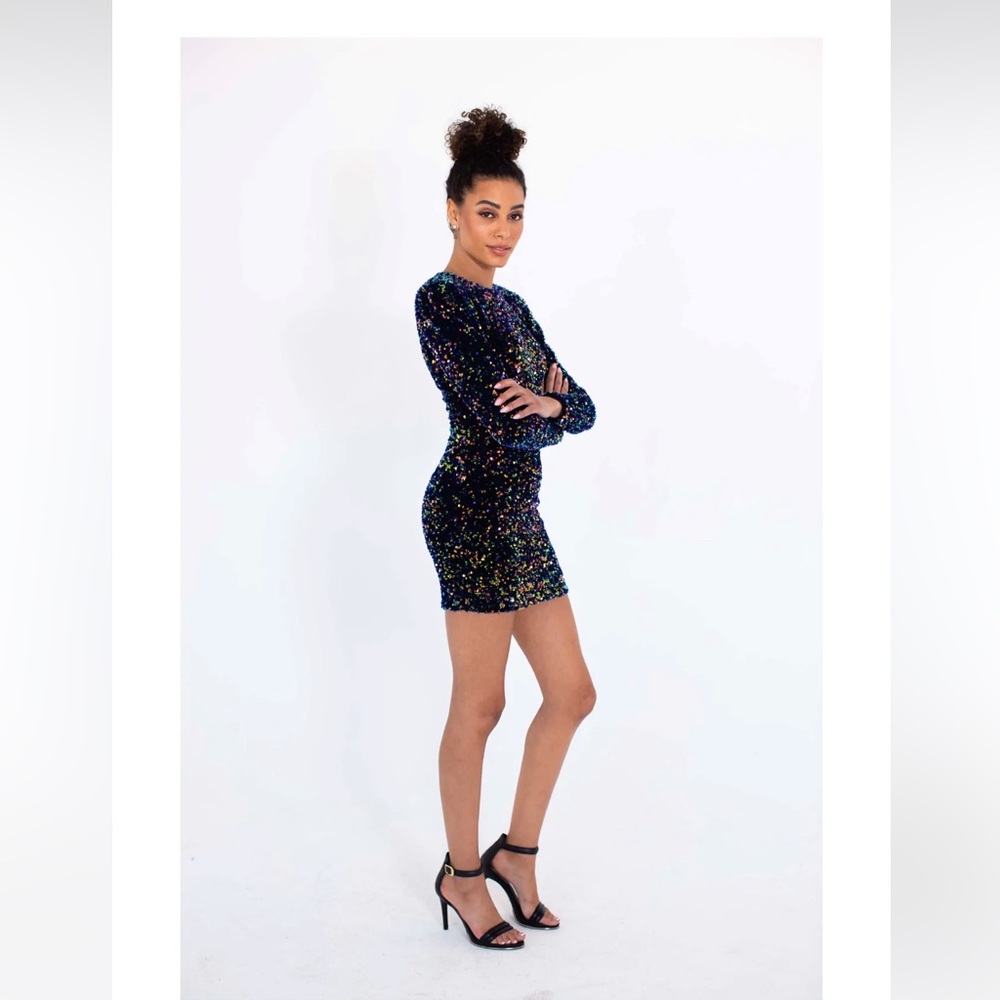 Helsi Milena long sleeve sequin dress size S